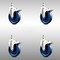 Service Caster 5 Inch 316SS Solid Polyurethane Wheel Swivel 3/8 Inch Stem Caster Set Lock Brake SCC-SS316TSTTL20S514-SPUS-381615-4 - alternate 1